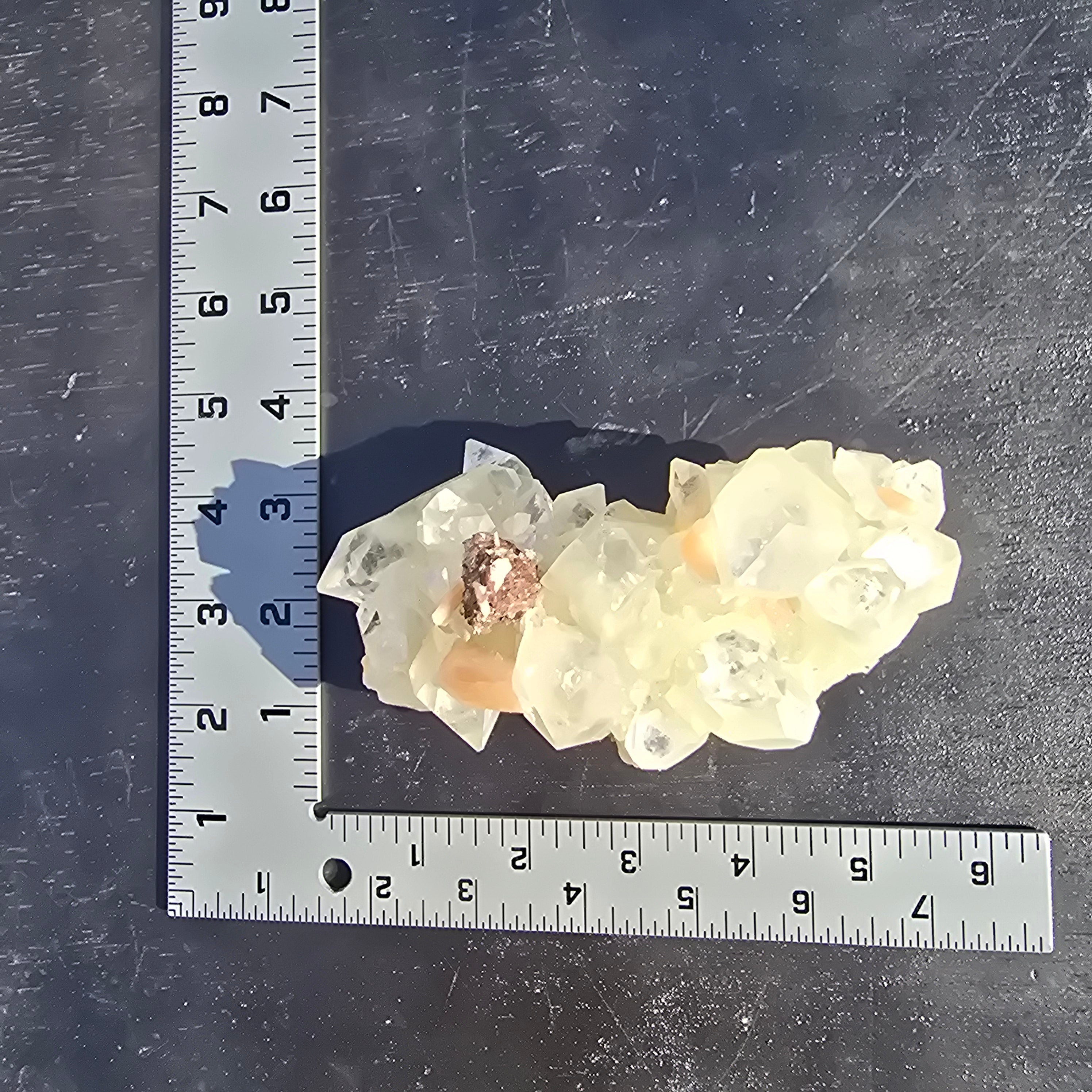 Mineral Specimens | Apophylite Cluster w Stilbite and A Heulandite crusted Heulandite