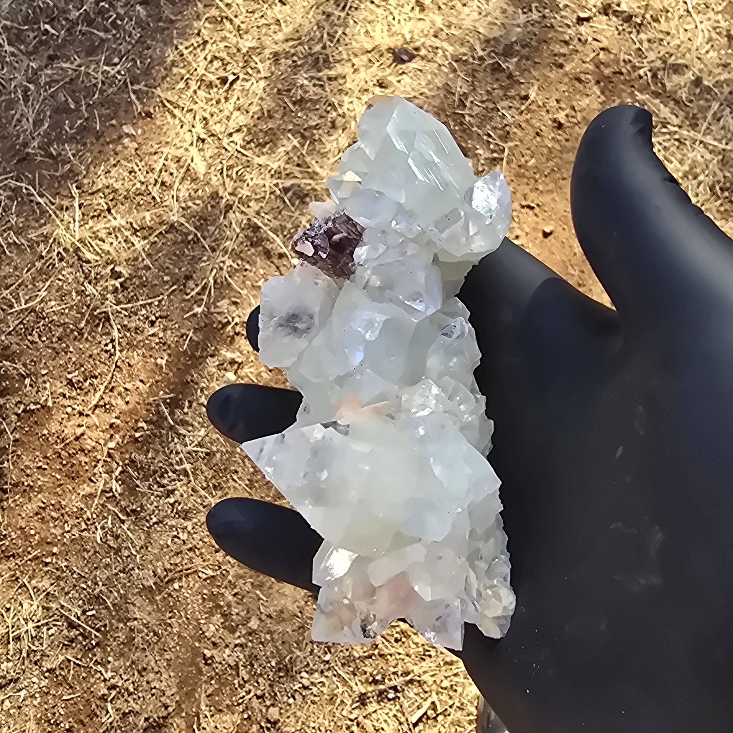 Mineral Specimens | Apophylite Cluster w Stilbite and A Heulandite crusted Heulandite