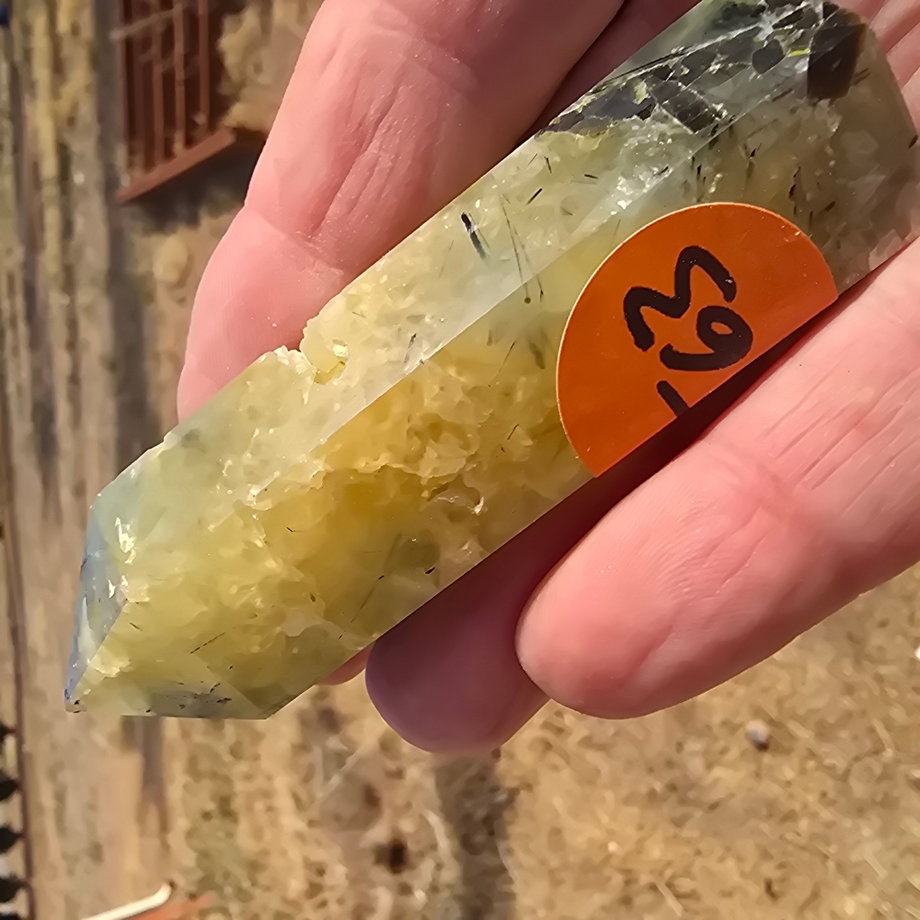 Towers | Prehnite w Tourmaline