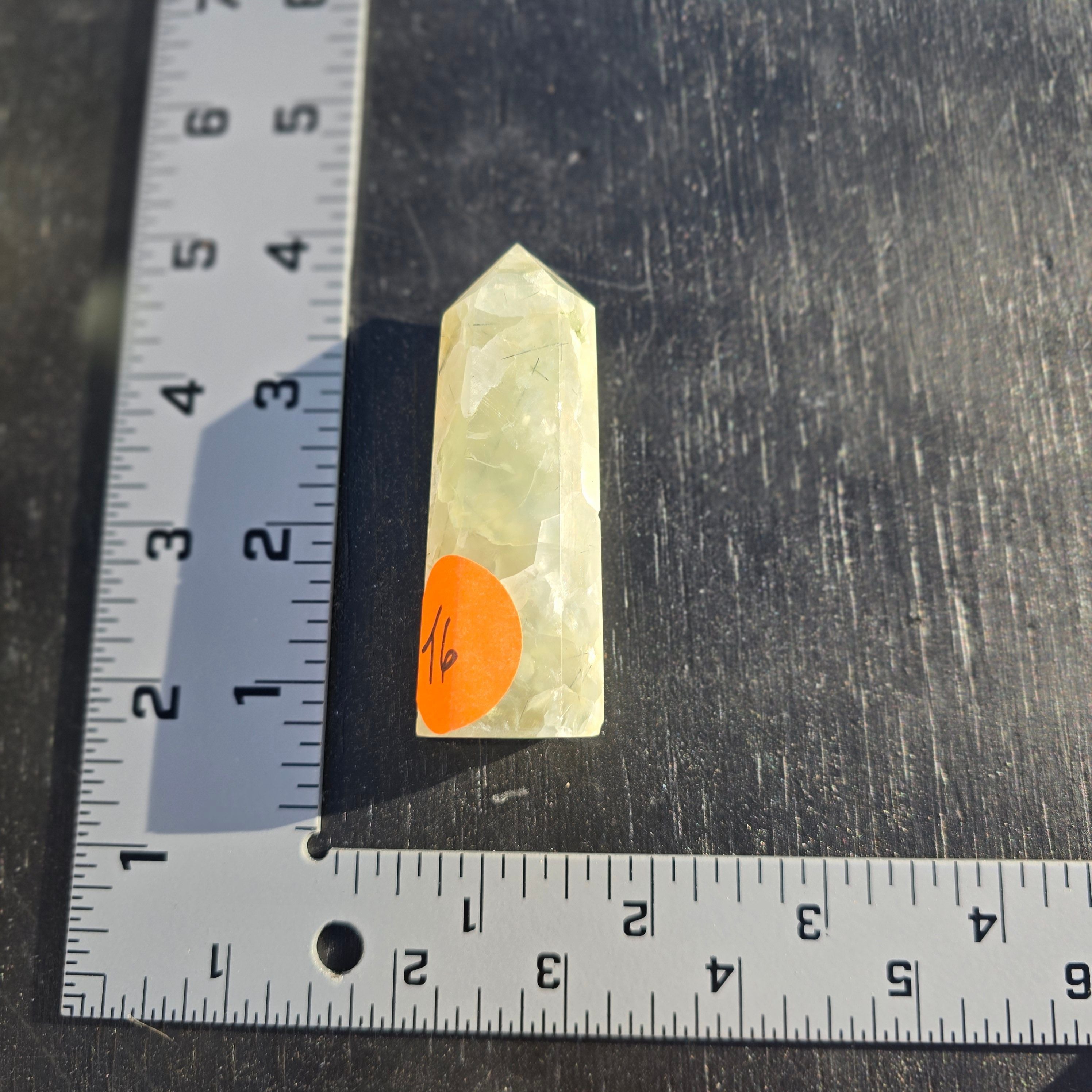 Towers | Prehnite w Tourmaline