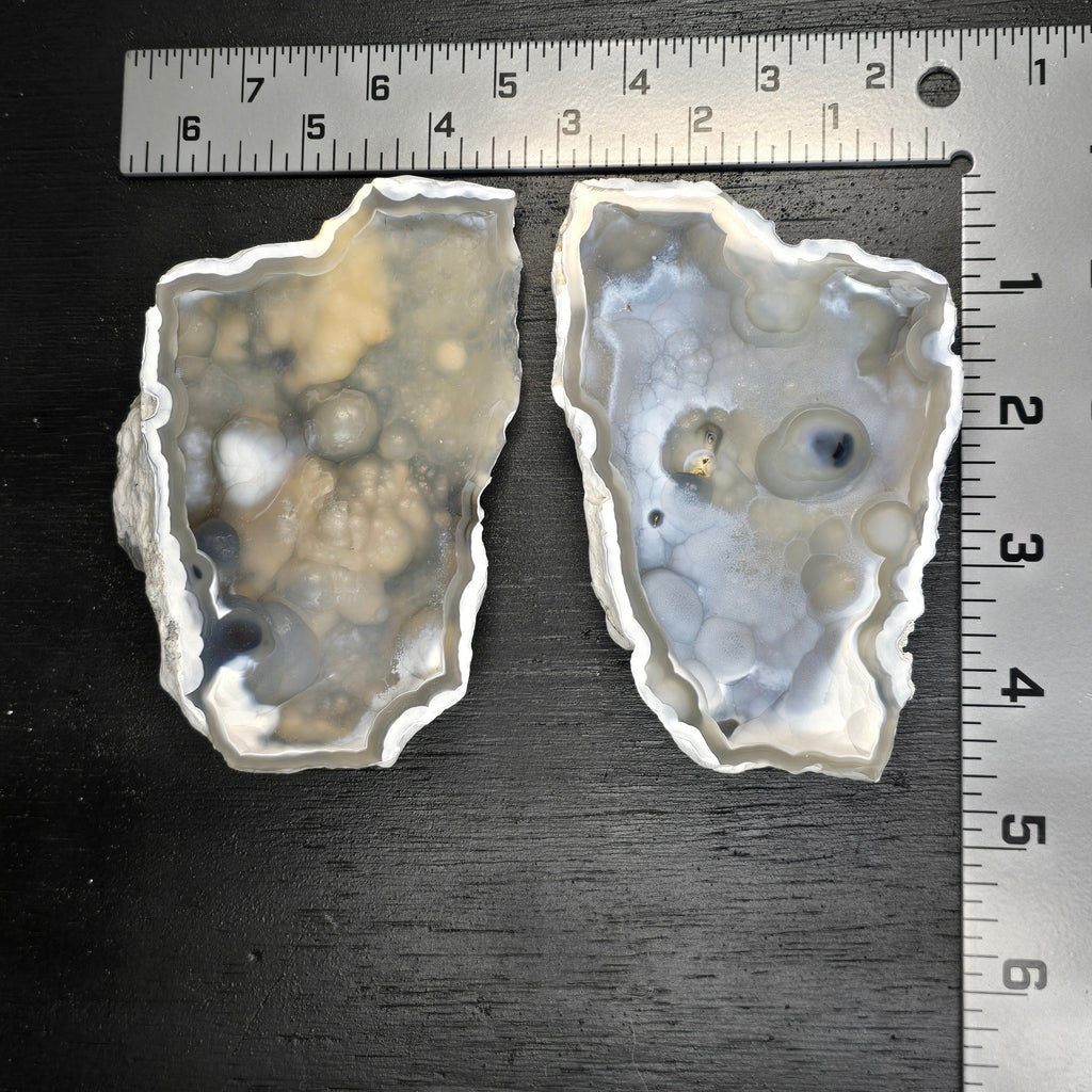 Minerals | Coral Geode Pair Fluorescent