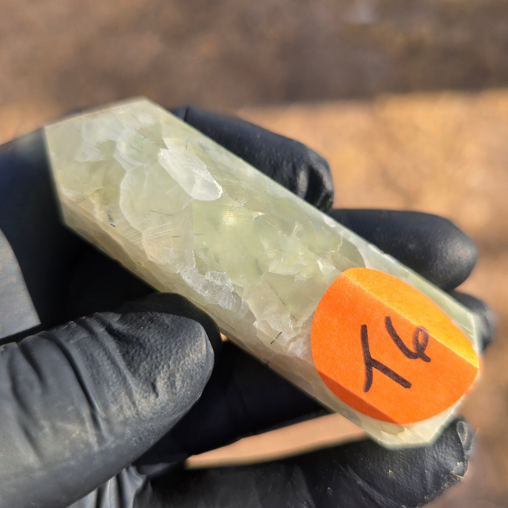 Towers | Prehnite w Tourmaline