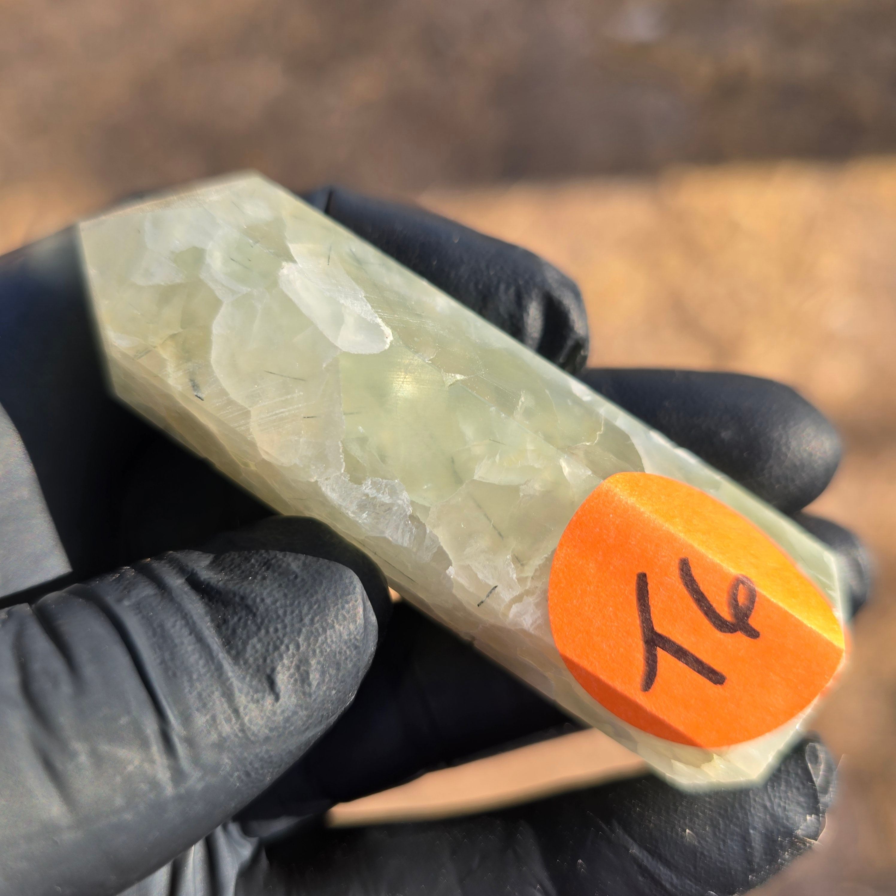 Towers | Prehnite w Tourmaline