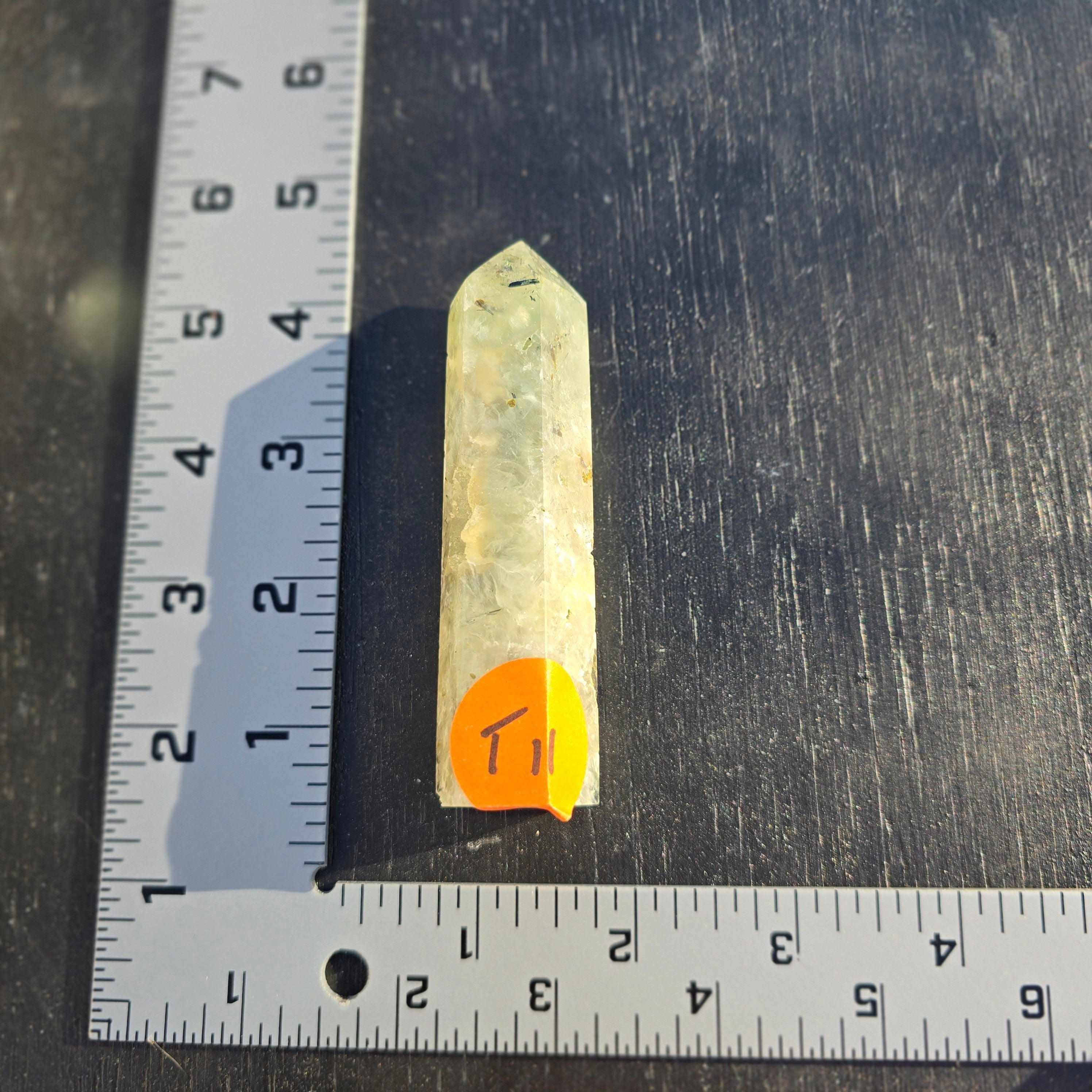 Towers | Prehnite w Tourmaline