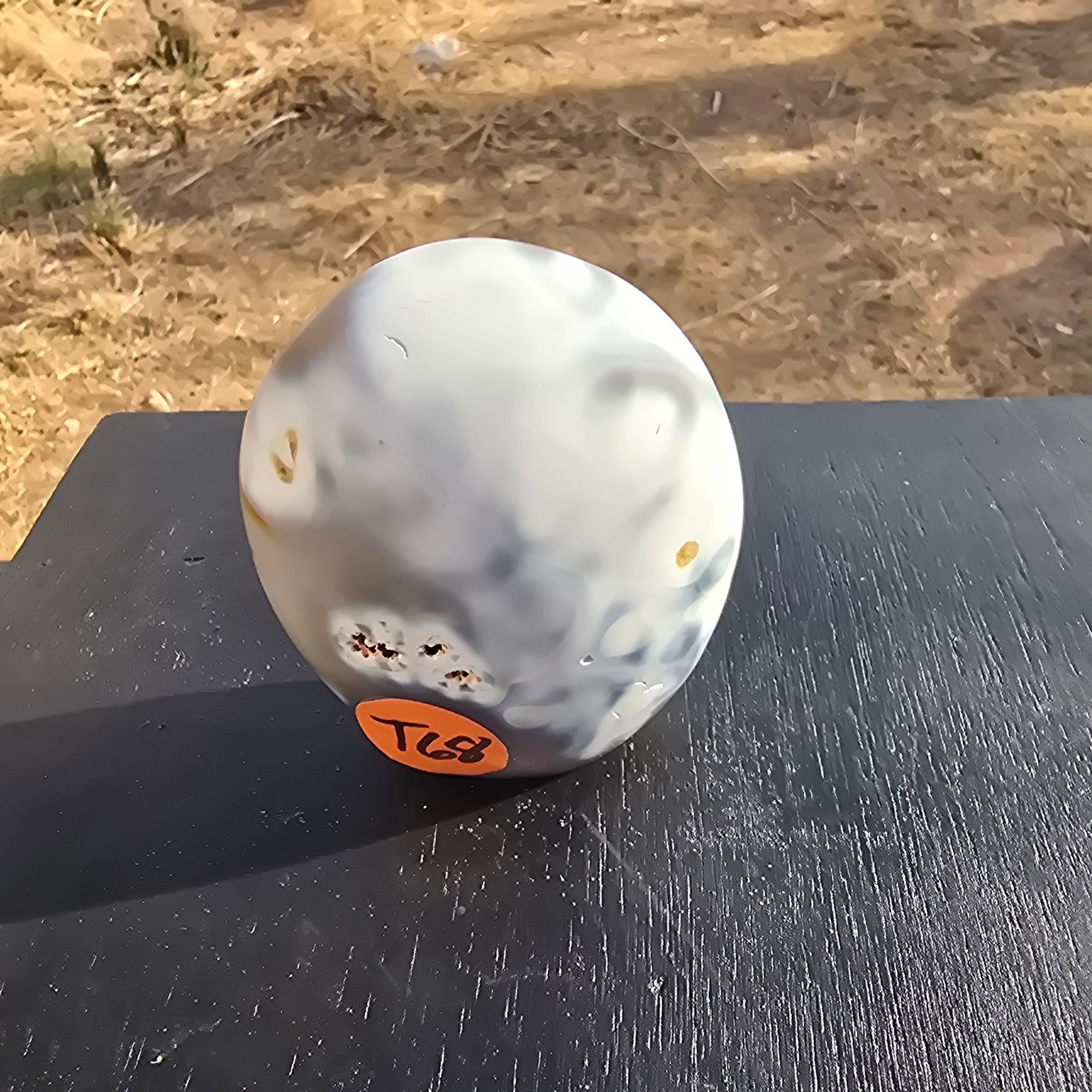 Carvings | Standing 8th-vein Ocean Jasper Large Palm Stone was 25