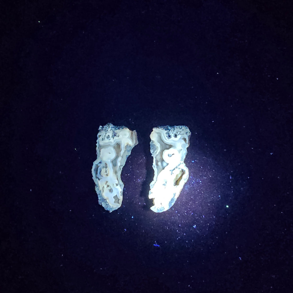 Minerals | Coral Geode Pair Fluorescent