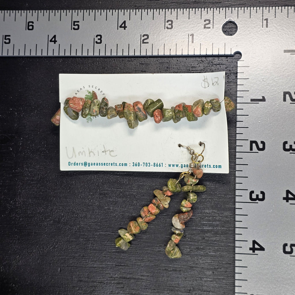 Bracelets | Unakite Bracelet and earrings
