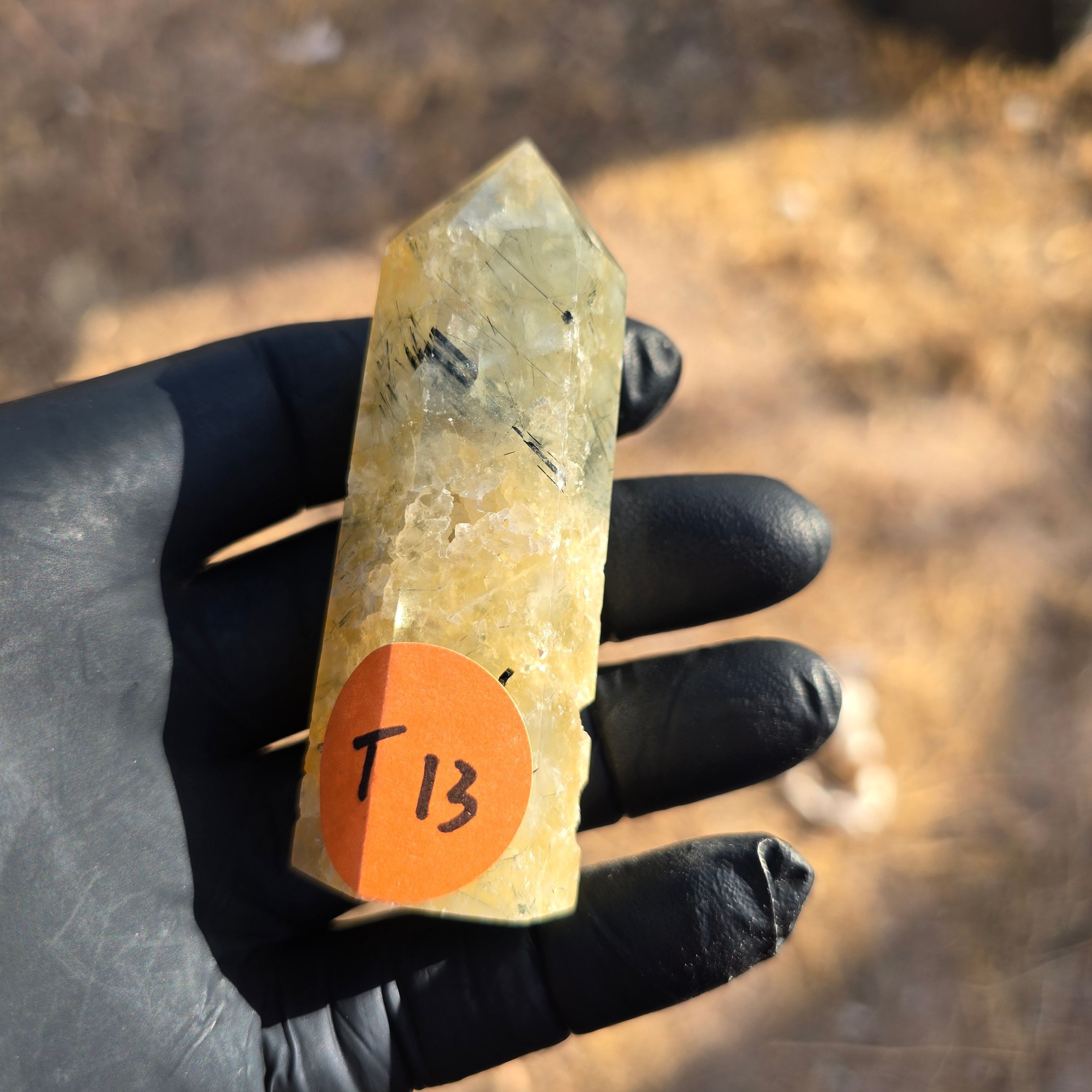 Towers | Prehnite w Tourmaline