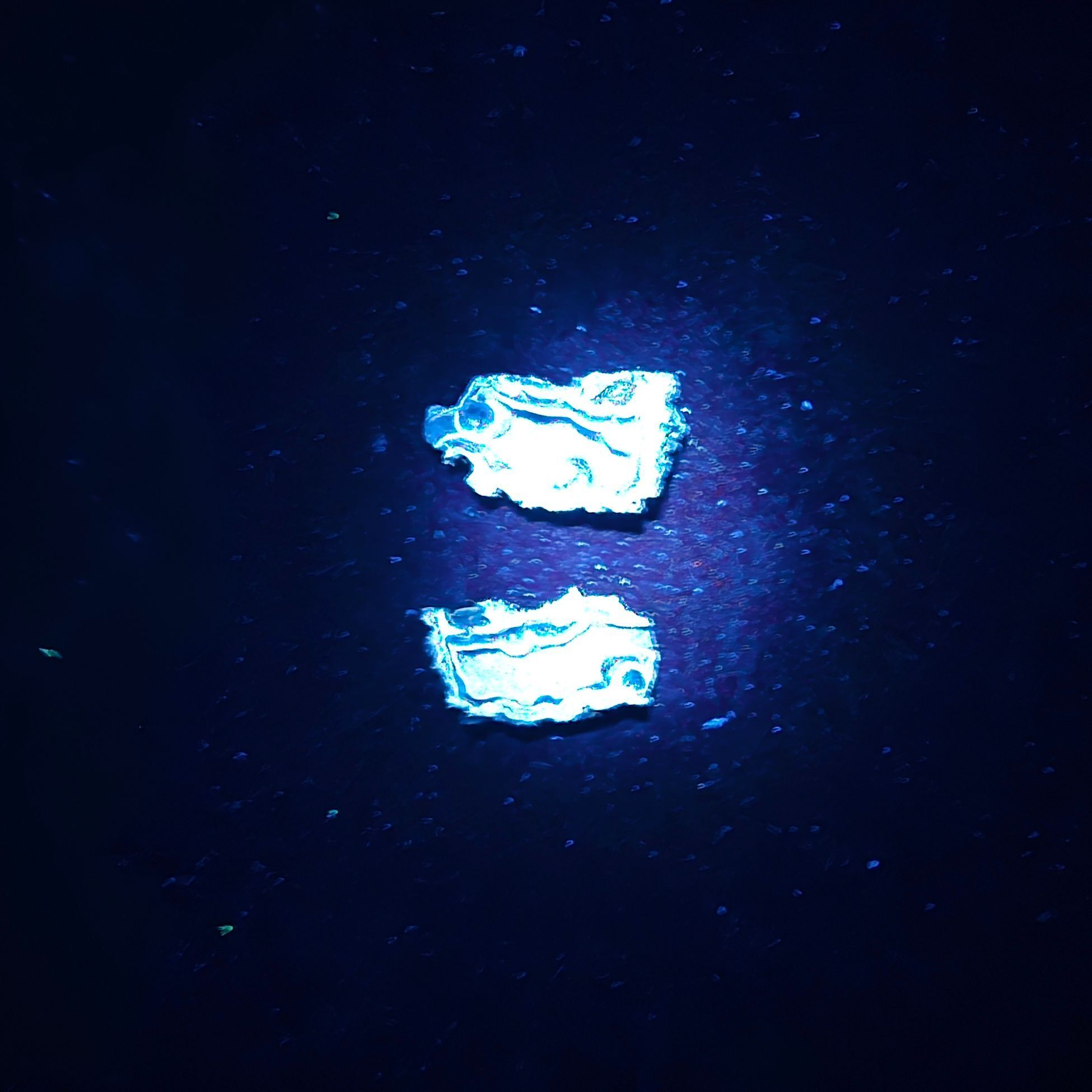 Minerals | Coral Geode Pair Fluorescent