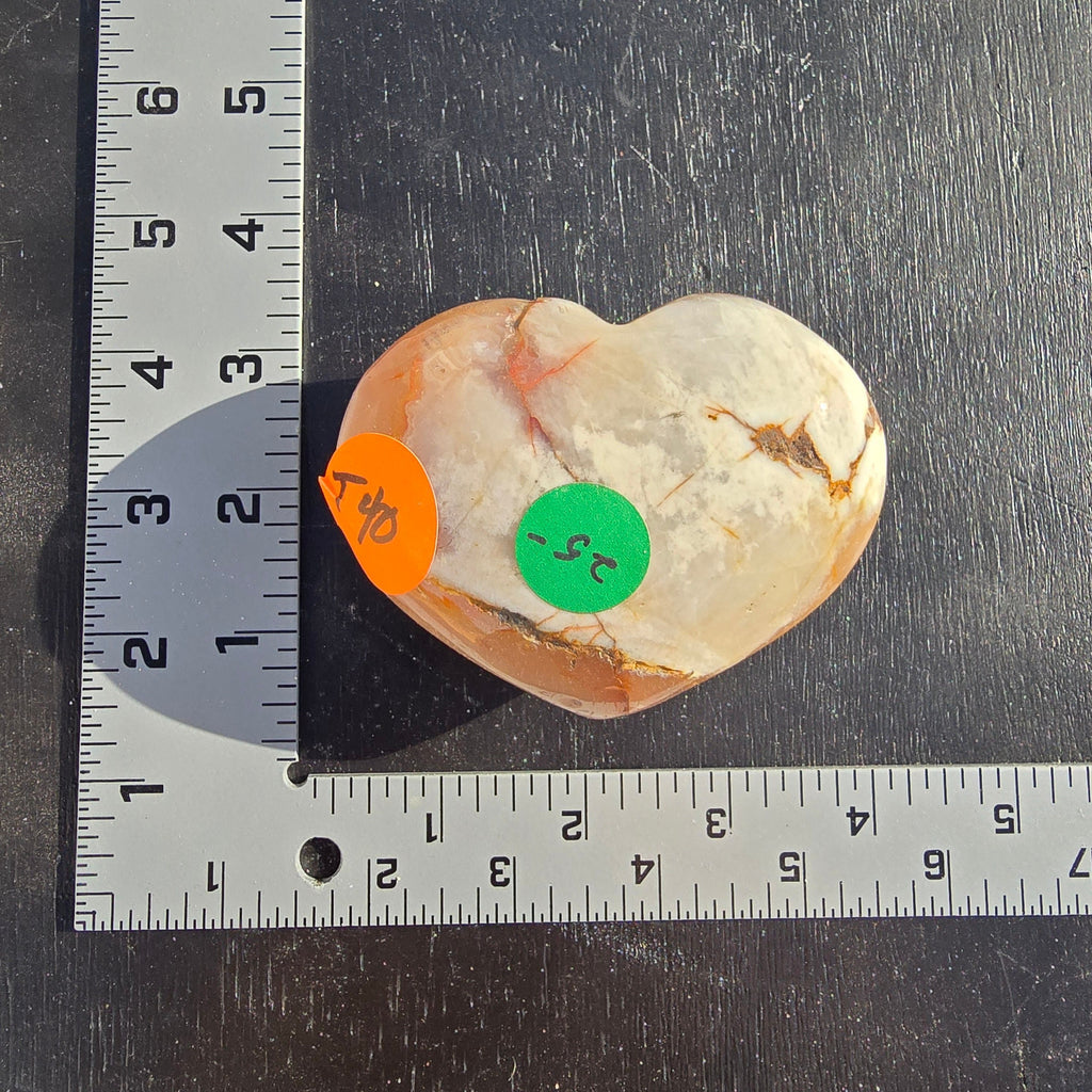 Hearts | Flower Agate Heart was 25