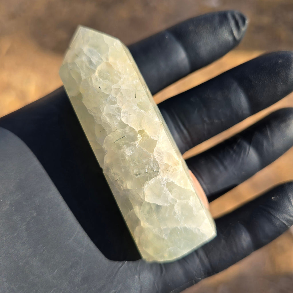 Towers | Prehnite w Tourmaline